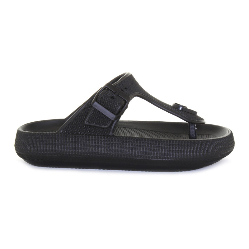 【Anyone more】Theo black banding sandals Anyone more】Theo black banding sandals Theo - Senso