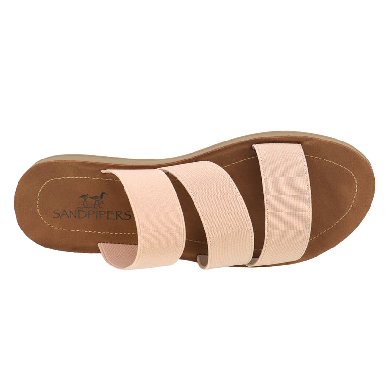 Womens Lacy Elastic Sandal - SANDPIPERS - Tootsies Shoe Market - Sandals