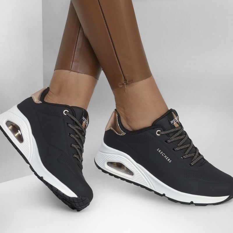 Skechers Women's Skechers Uno Stand On Air All Black Skechers