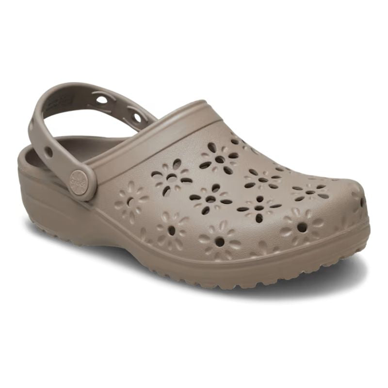 Womens Classic Floral Cut Out Clog