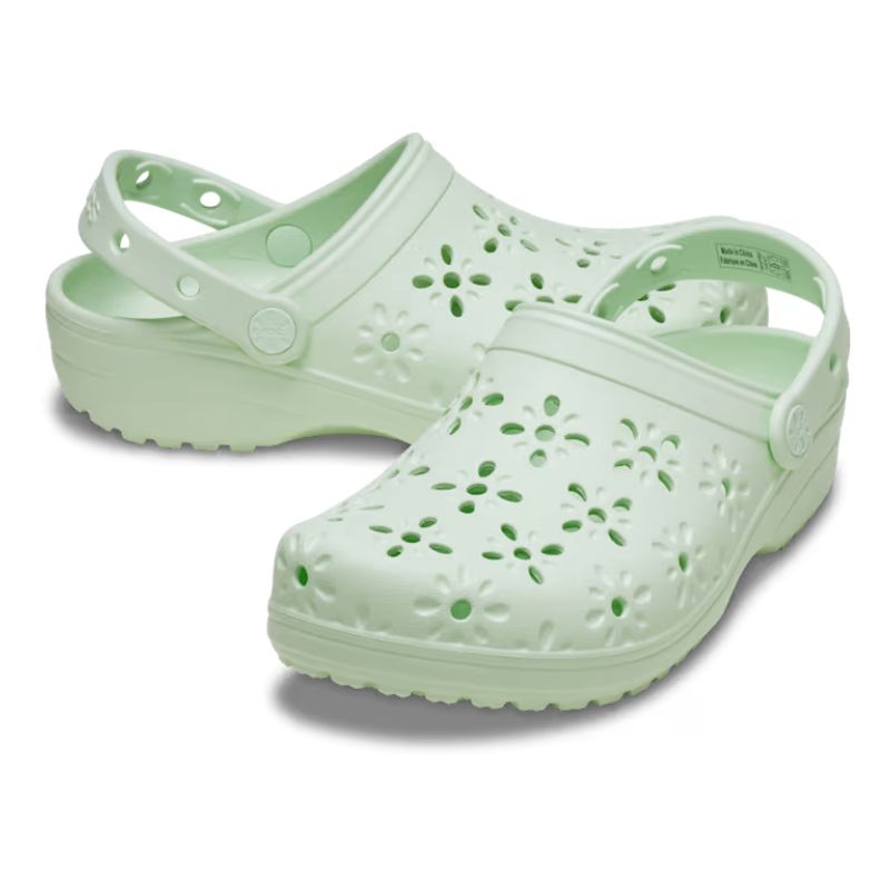 Womens Classic Floral Cut Out Clog