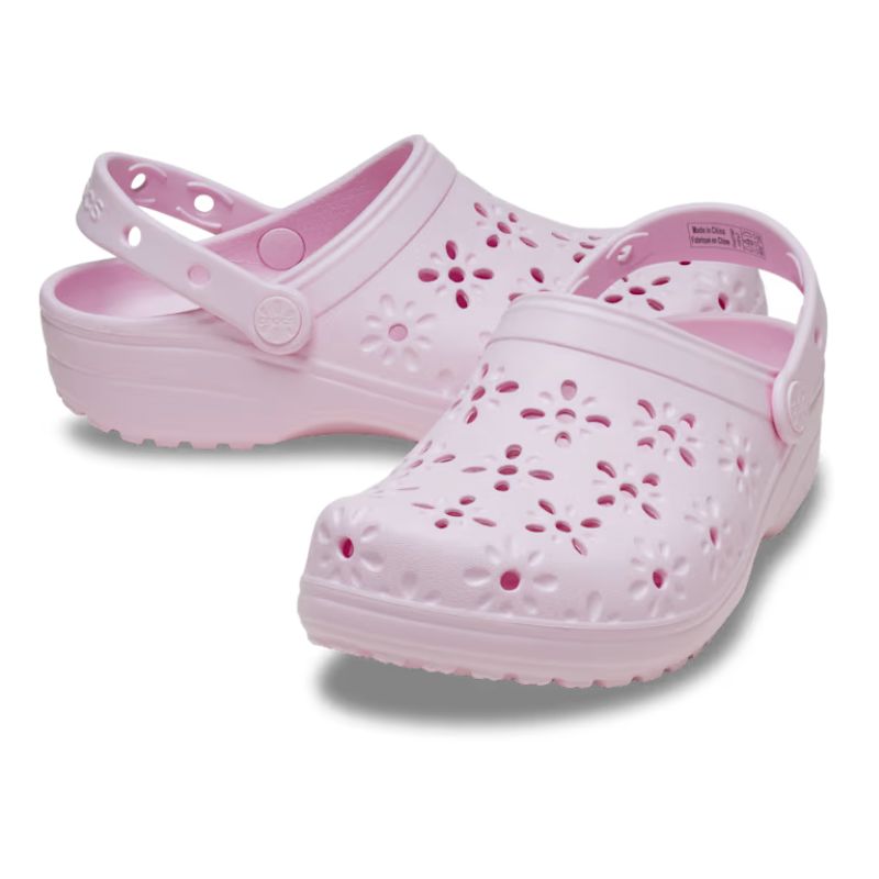 Womens Classic Floral Cut Out Clog