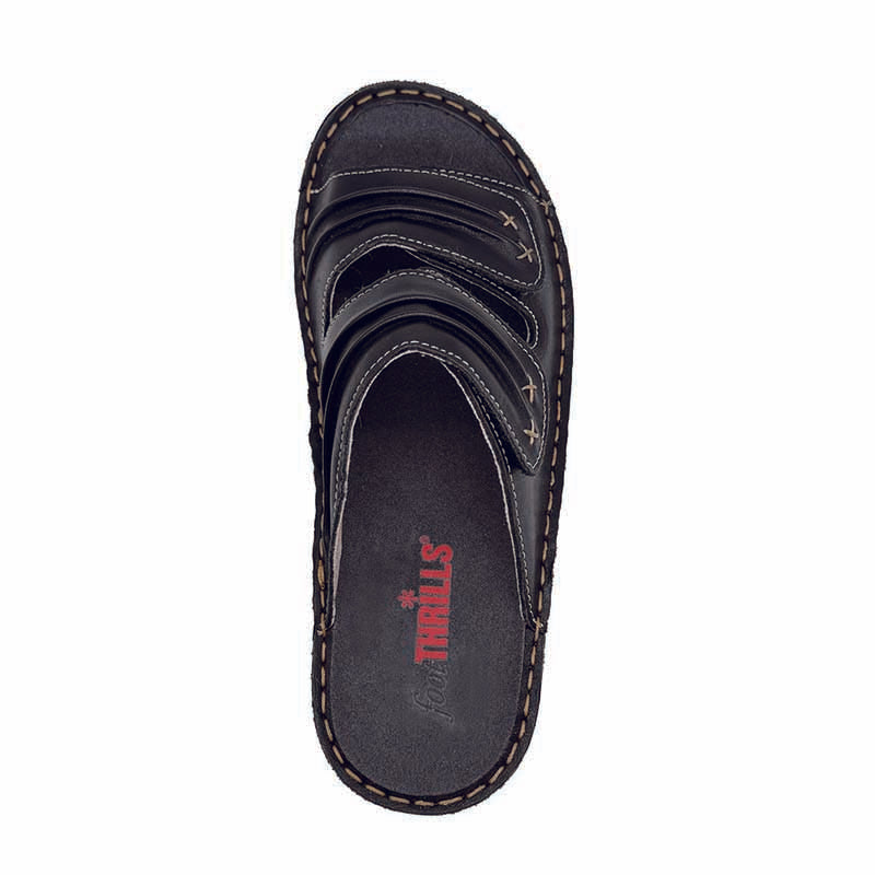 Womens Autumn (s6130) 2 Velcro Slide - FOOTTHRILLS - Tootsies Shoe Market - Sandals