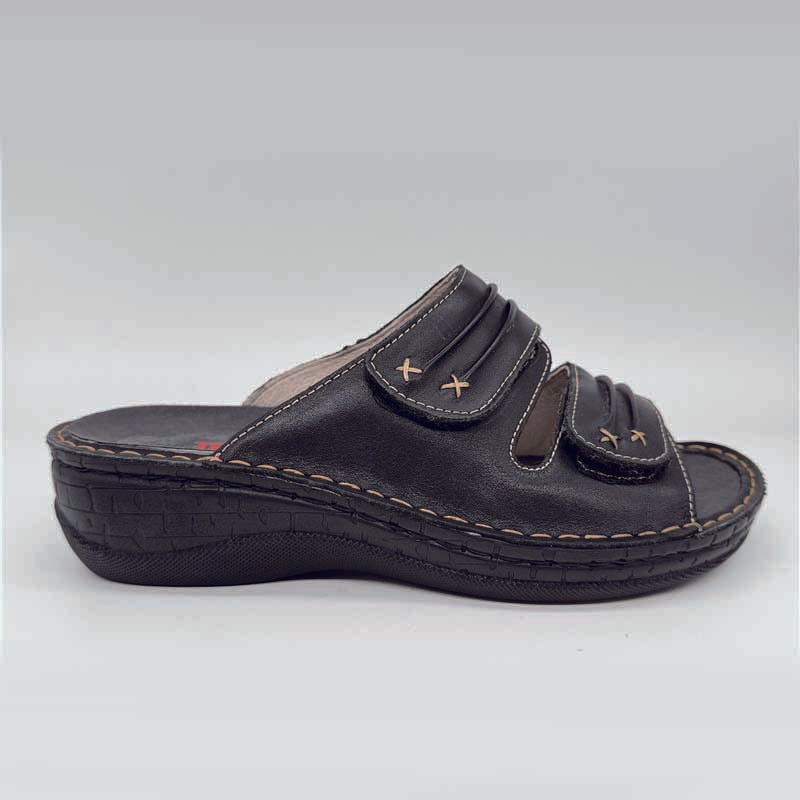 Womens Autumn (s6130) 2 Velcro Slide - FOOTTHRILLS - Tootsies Shoe Market - Sandals