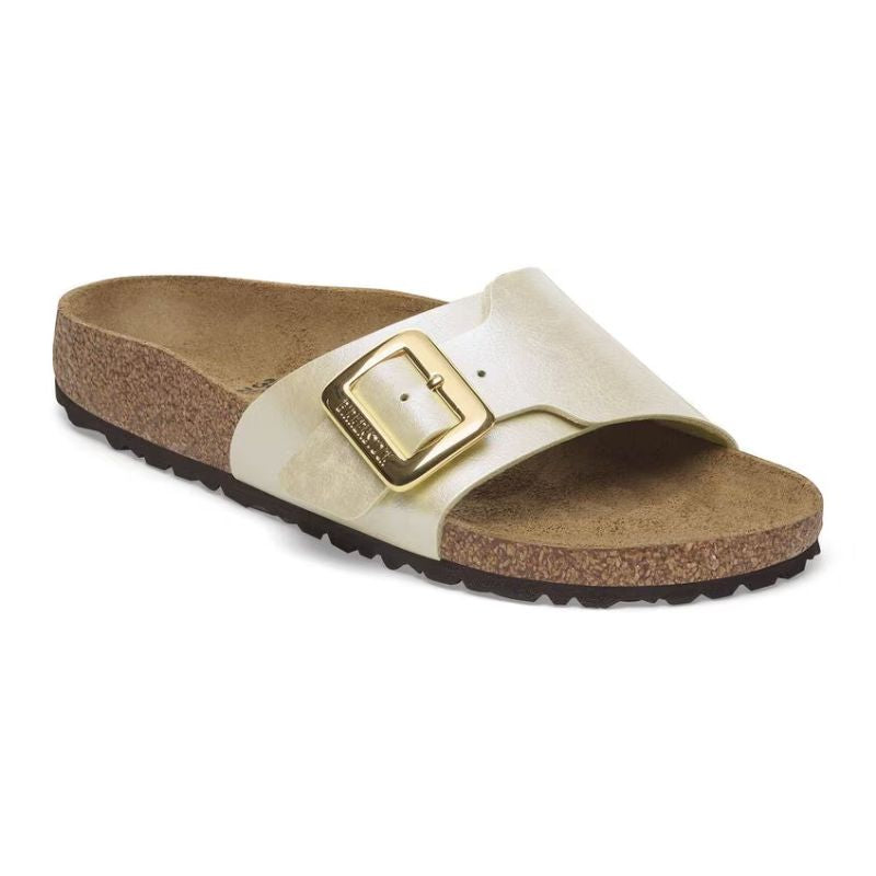 Womens Catalina Luxe Buckle Pearl White