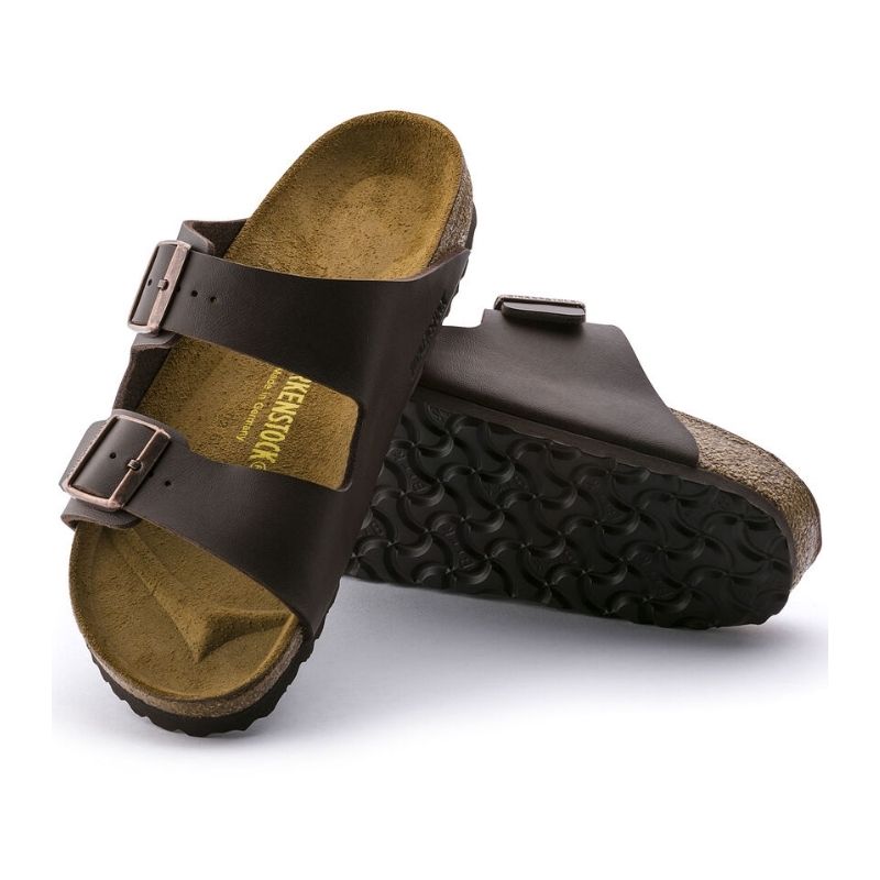 Unisex Arizona Birko-flor Dark Brown - BIRKENSTOCK - Tootsies Shoe Market - Sandals