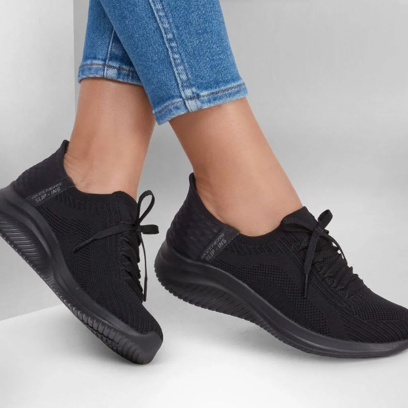 Black skechers womens canada top