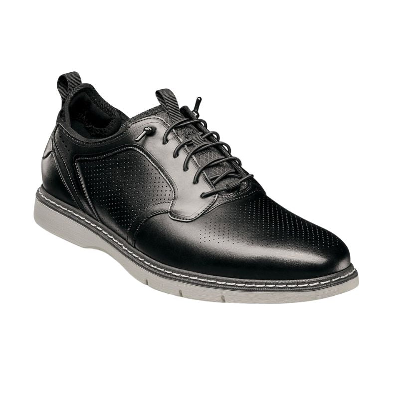 Stacy Adams Black SYNC Plain Toe Elastic Lace Up