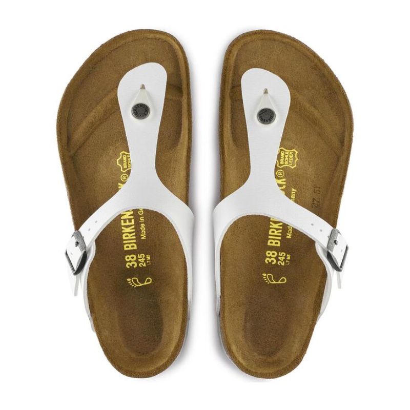Birkenstock White Gizeh Sandals