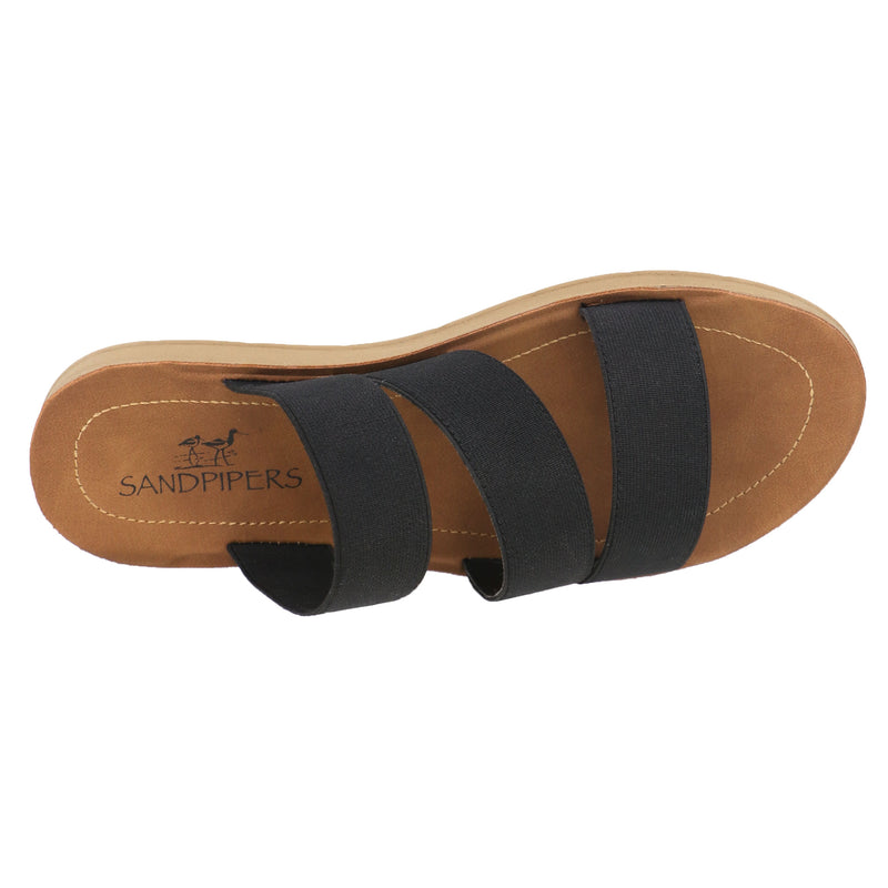 Womens Lacy Elastic Sandal - SANDPIPERS - Tootsies Shoe Market - Sandals