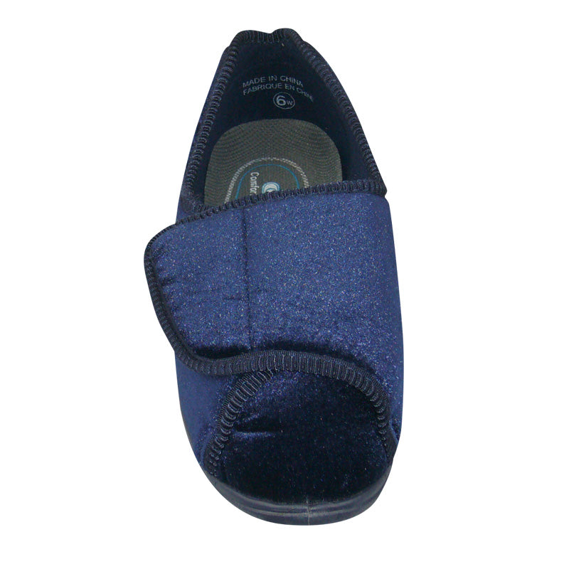 Women's Velcro Velour Diabetic Slipper - TENDER TOOTSIES - Tootsies Shoe Market - Slippers