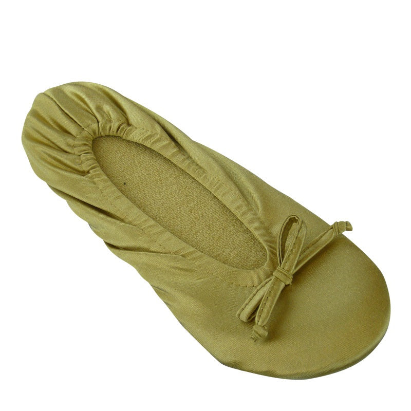 Women s Laura Spandex Ballerina Slipper Tootsies Shoe Market gold S