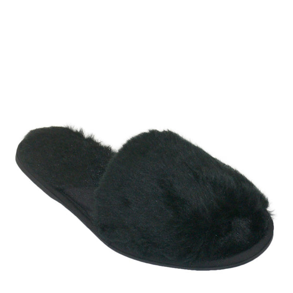 Women s Tanya Sheep Plush Scuff Slipper Black XL