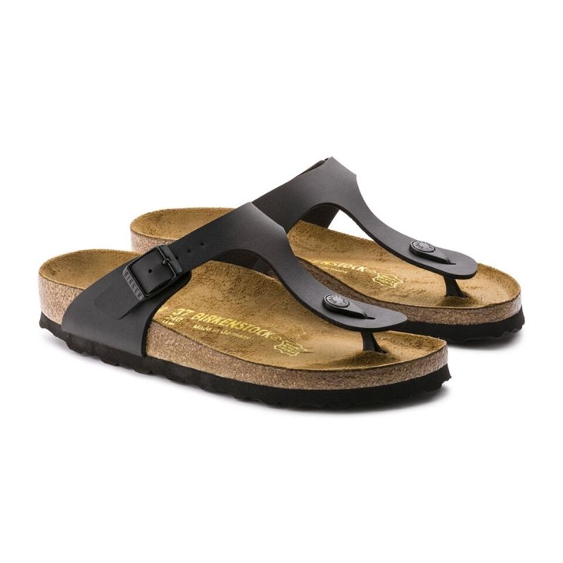 Women's Gizeh Birko-flor Black - BIRKENSTOCK - Tootsies Shoe Market - Sandals