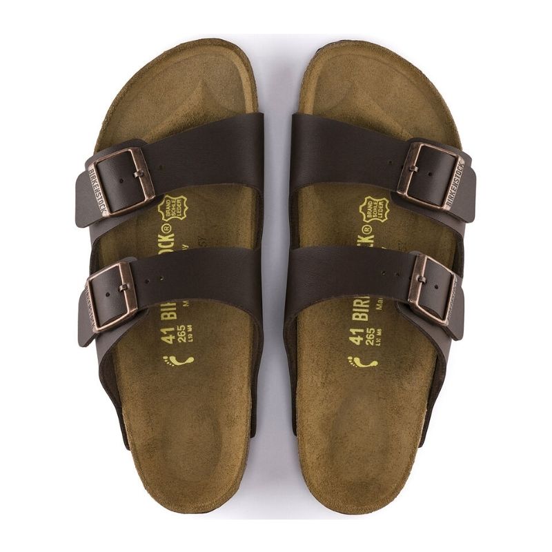 Women's Arizona Birko-flor Dark Brown - BIRKENSTOCK - Tootsies Shoe Market - Sandals